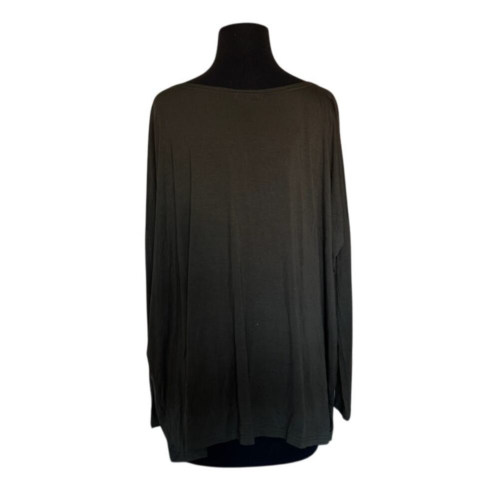 Piko 1988 Long Sleeve Bamboo Stretchy Top in Army - Large